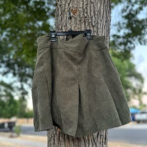 HYFVE Olive Green Corduroy Skirt